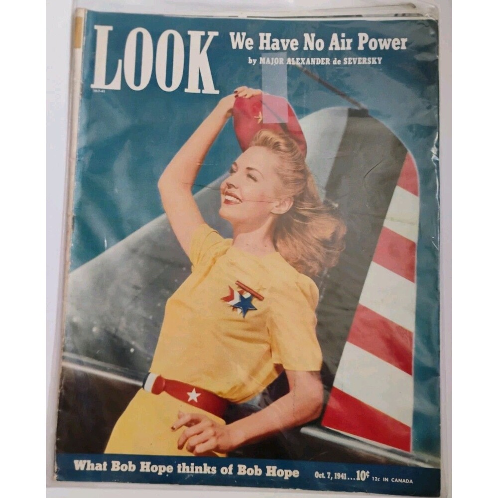 Vintage LOOK Magazine October 7 1941 Pre-WWII Americana Home Front Style Retro